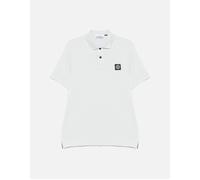 Stone Island Men's Compass Patch Piquet Polo Sky Blue