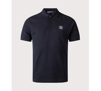 STONE ISLAND Mens Compass Patch Polo Shirt - Colour: V0020 Navy Blue - Size: Medium