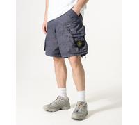 STONE ISLAND Mens Cotton Nylon Micro Ripstop Cargo Shorts - Colour: V002D Blue Grey - Size: 32W