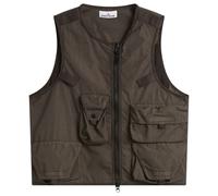 Stone Island Men's Cotton Nylon Micro Ripstop Utility Vest Charcoal