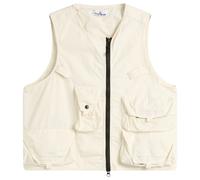 Stone Island Men's Cotton Nylon Micro Ripstop Utility Vest Ivory Medium