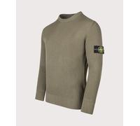 STONE ISLAND Mens Full Rib RWS Wool Jumper - Colour: V005G Military Green - Size: XL