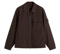Stone Island Men's Ghost Weatherproof Cotton Canvas Shirt Jacket Dark Brown