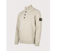 STONE ISLAND Mens Lambswool Button Up Jumper - Colour: V0095 Sand - Size: Large