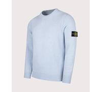 STONE ISLAND Mens Lambswool Crew Neck Jumper - Colour: V0041 Sky Blue - Size: Large Large