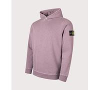 STONE ISLAND Mens Malfilé Fleece 'Old' Effect Hoodie - Colour: V018F Purple Gray - Size: Large
