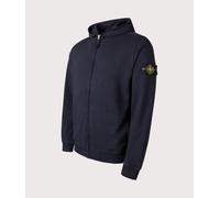 STONE ISLAND Mens Malfilé ‘Old’ Treatment Full Zip Hoodie - Colour: V0020 Navy Blue - Size: Large