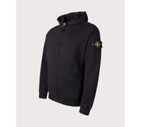 STONE ISLAND Mens Malfilé ‘Old’ Treatment Full Zip Hoodie - Colour: V0029 Black - Size: Large