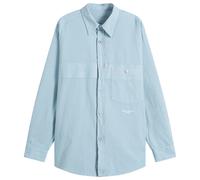 Stone Island Men's Marina Cotton Nylon Panama Overshirt Dust Blue