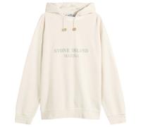 Stone Island Men's Marina Garment Dyed Logo Hoodie Ivory