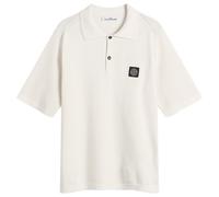 Stone Island Men's Micro Stitch Knit Polo Ivory
