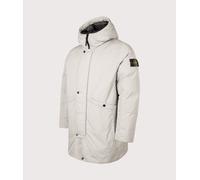 STONE ISLAND Mens Micro Twill Down Parka - Colour: V0061 Pearl Grey - Size: Large Large