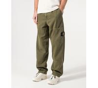 STONE ISLAND Mens 'Old' Effect Compass Pants - Colour: V015G Military Green - Size: 36W