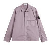 Stone Island Men's Organic Cotton Twill Overshirt Purple Grey