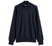Stone Island Men's Organic Soft Cotton Half Zip Knit Navy Blue