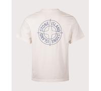 STONE ISLAND Mens ‘Outline Compass’ print T-Shirt - Colour: V0093 Ivory - Size: Large