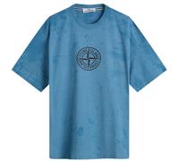 Stone Island Men's Paintball Effect Megacity Sky T-Shirt Blue