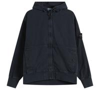 Stone Island Men's Panama Cotton Old Effect Hooded Jacket Navy Blue