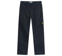 Stone Island Men's Panama Cotton Old Effect Work Pants Navy Blue
