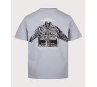 STONE ISLAND Mens Regular Fit ‘ARCHIVIO’ Print T-Shirt - Colour: V0049 Ash Grey - Size: Large