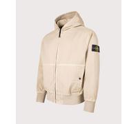 STONE ISLAND Mens Relaxed Fit Panama ‘Old’ Effect Zip Through Jacket - Colour: V019A Desert Sand - Size: Large