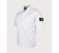 STONE ISLAND Mens Relaxed Fit Short Sleeve Shirt - Colour: V0041 Sky Blue - Size: Medium