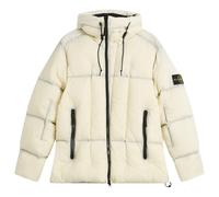 Stone Island Men's Seam Faded Light Nylon Tela Down Jacket Ivory