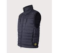 Down-Filled Turtleneck Vest- male- Stone Island- Waistcoats- Blue- M- Jackets M
