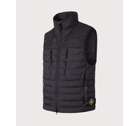STONE ISLAND Mens Seamless Tunnel Nylon Down-TC Vest - Colour: V0029 Black - Size: Medium