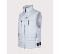 STONE ISLAND Mens Seamless Tunnel Nylon Down-TC Vest - Colour: V0049 Ash Grey - Size: Medium