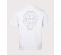 STONE ISLAND Mens 'Stone' Back Print T-Shirt - Colour: V0041 Sky Blue - Size: Medium Medium