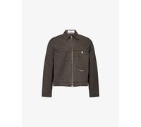 Stone Island Mens Stone Island Batavia-Tc S.I. Marina Slub Cotton Twill Jacket Lead Grey L