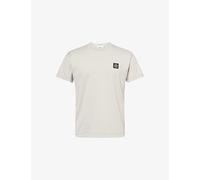 Stone Island Mens Stone Island Brand-Patch Short-Sleeve T-Shirt Pearl Grey L