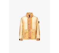Stone Island Mens Stone Island Camo Monofilament Mesh Jacket Orange M
