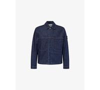 Stone Island Mens Stone Island Indigo Brand-Patch Denim Jacket Blue Rinse S