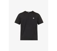 Stone Island Mens Stone Island Logo-Patch Regular-Fit Cotton-Jersey T-Shirt Black M