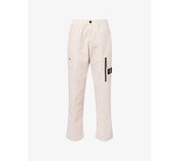 Stone Island Mens Stone Island Logo-Patch Straight-Leg Cotton Cargo Trousers Antique Rose 34
