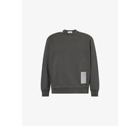 Stone Island Mens Stone Island Marina Logo Cotton Sweatshirt Lead Grey S