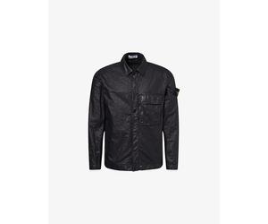 Stone Island Mens Stone Island Nylon Panama-Tc Badge Regular-Fit Woven Overshirt Black L