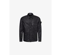 Stone Island Mens Stone Island Nylon Panama-Tc Badge Regular-Fit Woven Overshirt Black XL