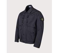STONE ISLAND Mens Warp Rib Nylon-TC Jacket - Colour: V0029 Black - Size: Large