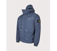 STONE ISLAND Mens Warp Rib Nylon-TC Jacket - Colour: V002E Slate Blue - Size: Medium