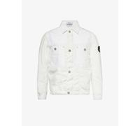 Stone Island Mens White Patch-pocket Brand-badge Shell Jacket M