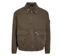 Stone Island Patch Pocket Denim Bomber Jacket - Burgundy - M