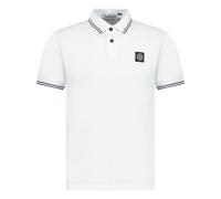 Stone Island Stripe Collar Polo T-Shirt Slim Fit White
