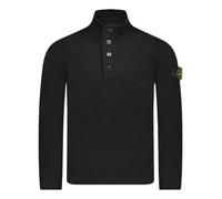 STONE ISLAND Wappen Patch High Neck Half Button Knit 'Black' 7915540A3-A0029 S