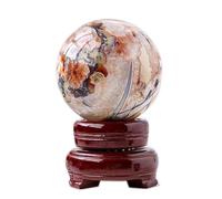 Stone Jewelry Raw Crystal Home Decoration Agate Silk Agate Stone Ball Crystal Agate Crystal Stones and Crystal Stones Jewelry,70~75mm