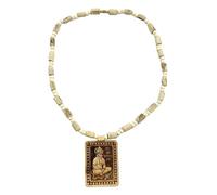Stone Jewels Bageshwar Dham Tulsi Mala Original Hand Knotted Beads Hindu ????? ?? ???? Tibetan Buddhist Prayer Karma Rosary Japa Mala for Nirvana, Bhaki Mala Chanting Aum Jaap for Meditation
