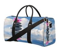 Stone Lake Orchid Sports Tote Gym Bag for Men & Women, Water Resistant Foldable Travel Duffel Bag, Lightweight Carry-On Weekender Overnight Bag for Workout Hospital