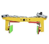 Stone Lifting Clamps Heavy Duty Adjustable Scissor Lifter Clamp for Handling Transporting Concrete Blocks,Chain Stone Fixture Labor-Saving Slate Clamp, Thickened Rubber Pad with Anti-Slip Pa